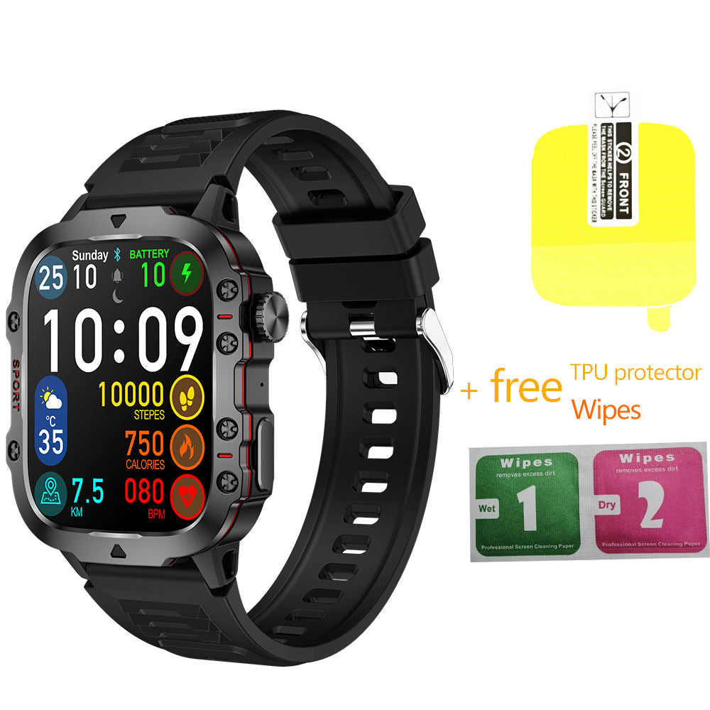 3ATM Newest 1.96 Inch Watch for Women Men Smart Watch 2024 QX11 Fitness Tracker Heart Rate With Pressure Smartwatch