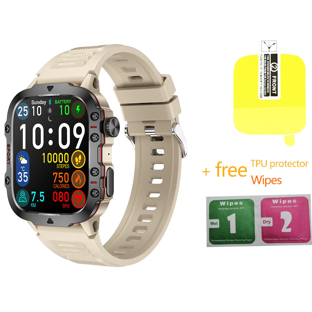 3ATM Newest 1.96 Inch Watch for Women Men Smart Watch 2024 QX11 Fitness Tracker Heart Rate With Pressure Smartwatch