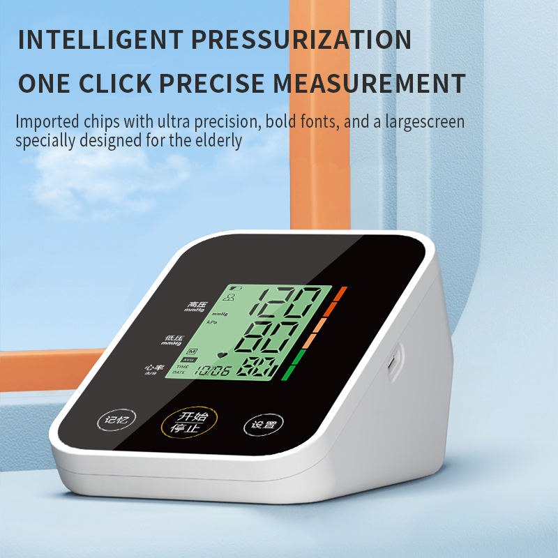 Digital Blood Pressure Monitor Full Screen LCD Display Automatic Wrist BP Machine