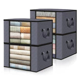 Grey Foldable large Cloth Organizer Bag